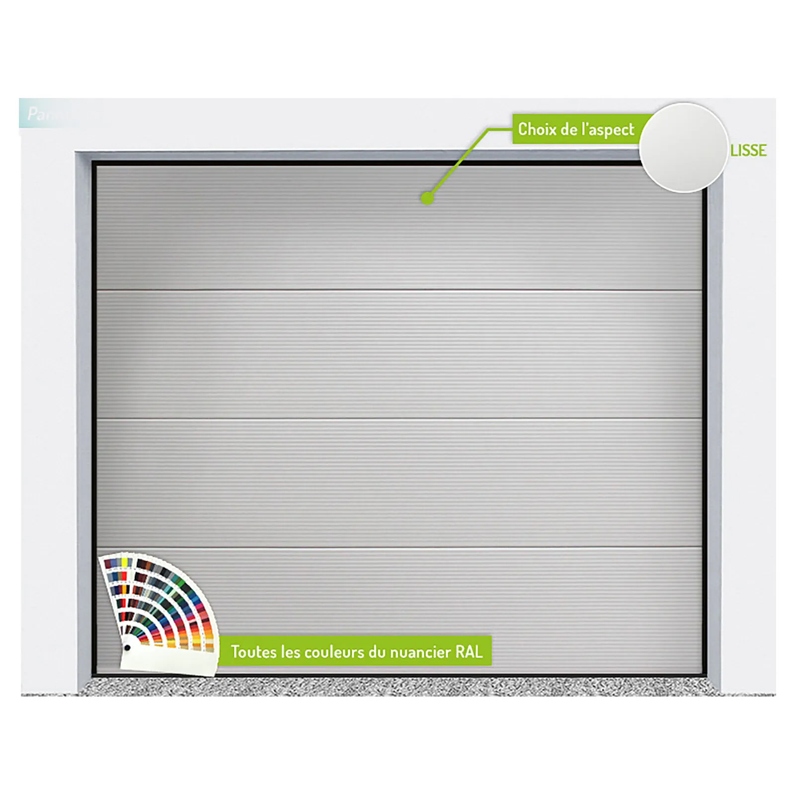 Porte de garage sectionnelle plafond  Bplast37