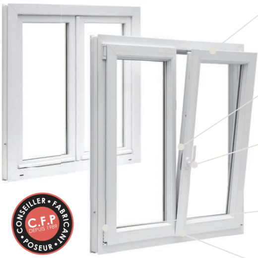 Fenêtre PVC oscillo-battant • B'PLAST, fabricant de fenêtre