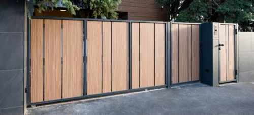 portail effet bois